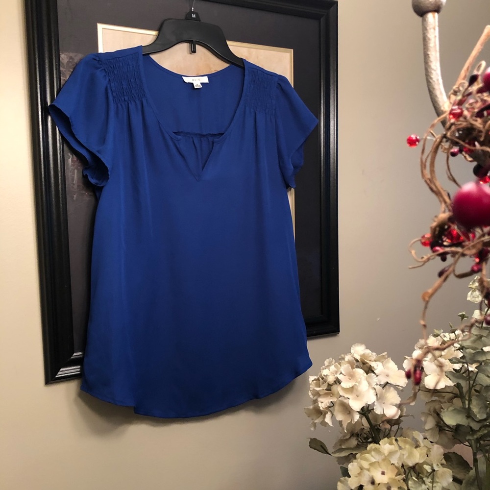 - Anthropologie Mine blue top,  short sleeve size M
